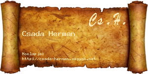 Csada Herman névjegykártya